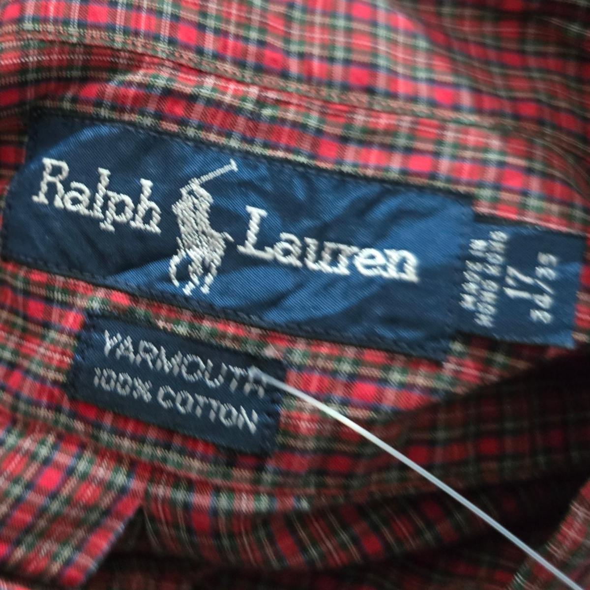 Camisa Ralph Lauren Xgrande Xl 17 Cuadro Vino