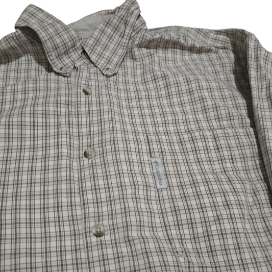 Camisa Columbia Xgrande Xl Gris Cafe Cuadro