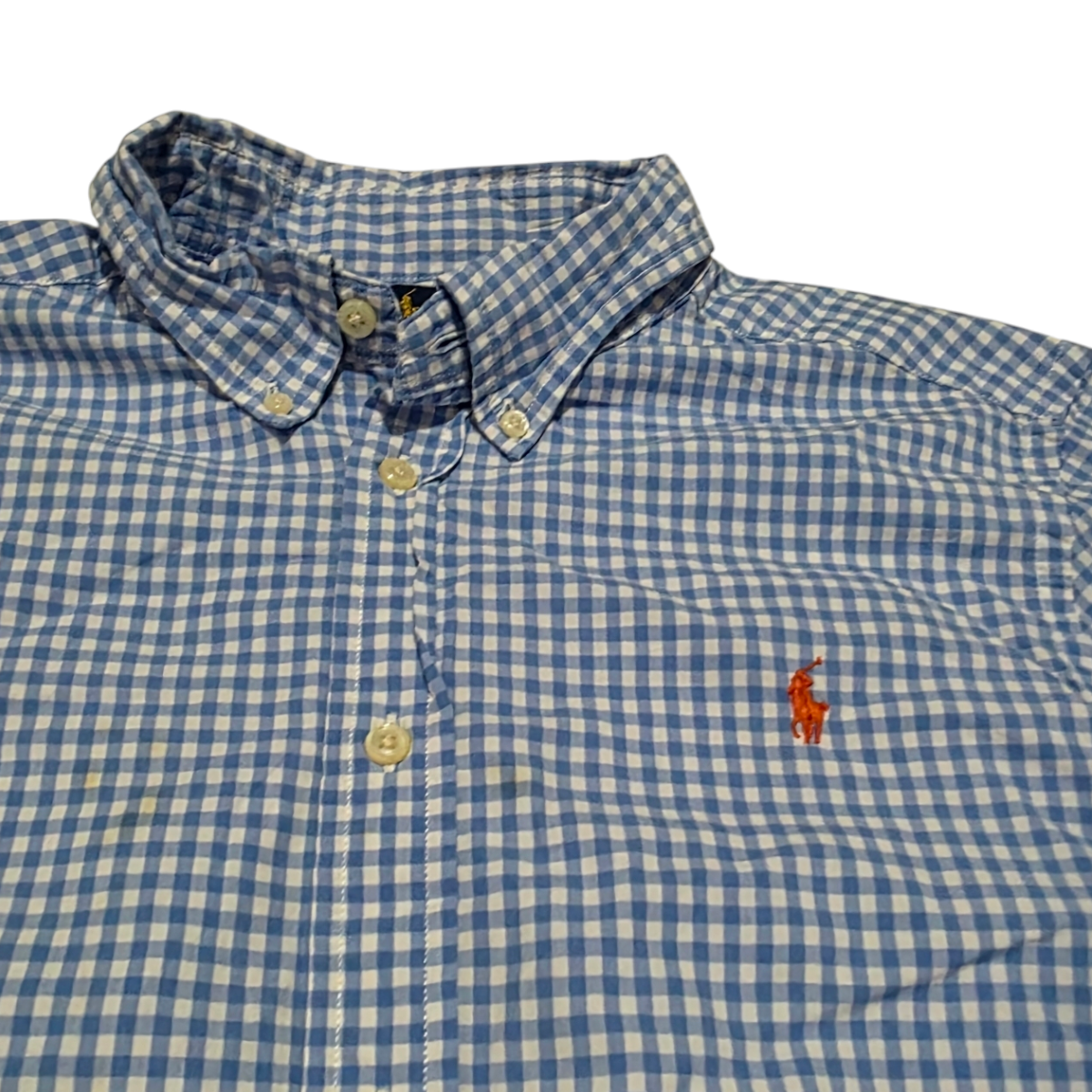 Camisa Adolescent Xl Ralph Lauren Cuadro Azul Pony Rojo