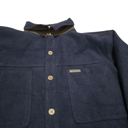 Sudadera Con Botones Columbia Mediana M Azul