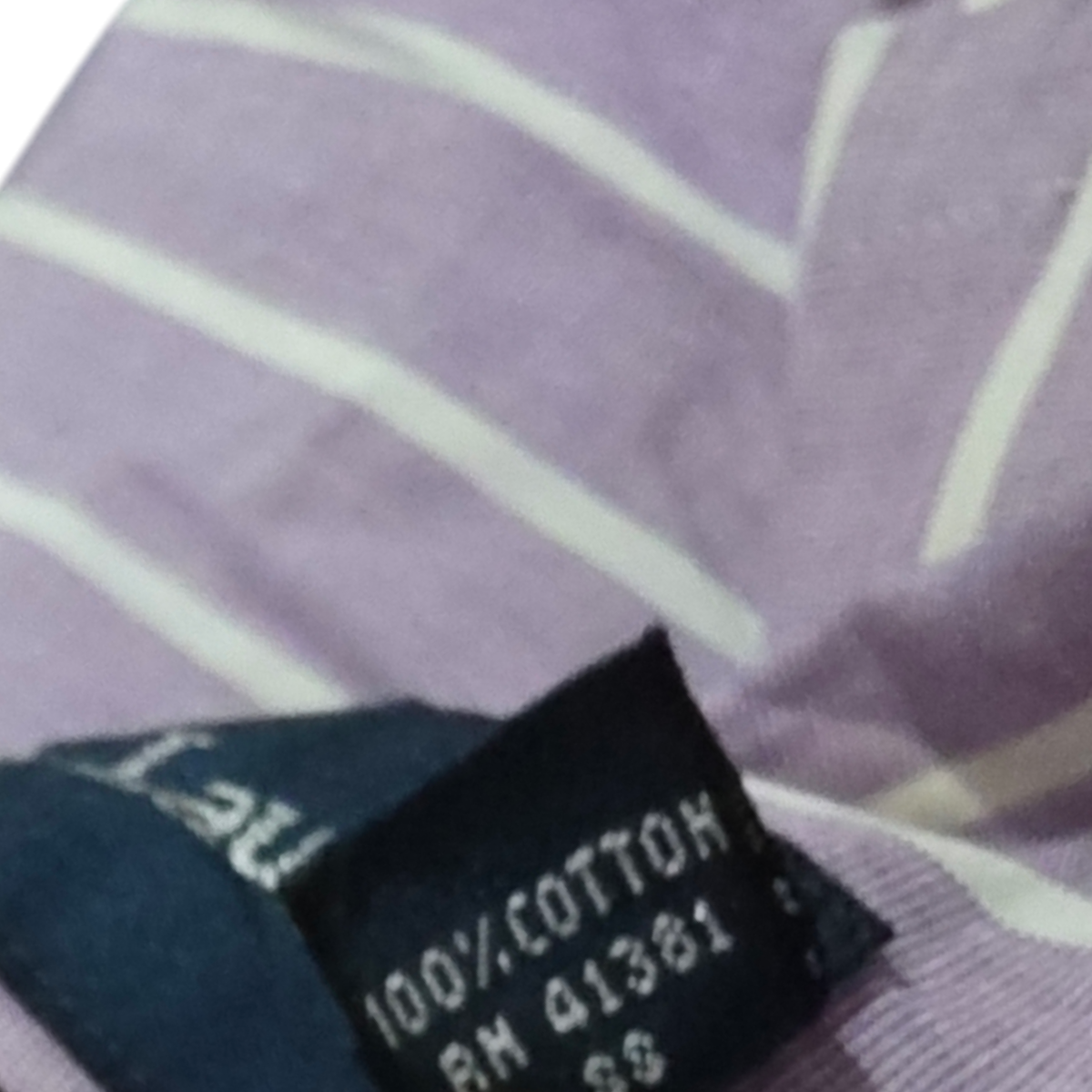 Camisa Ralph Lauren Mediana M 15 1/2 Lila Lineas Pony Verde