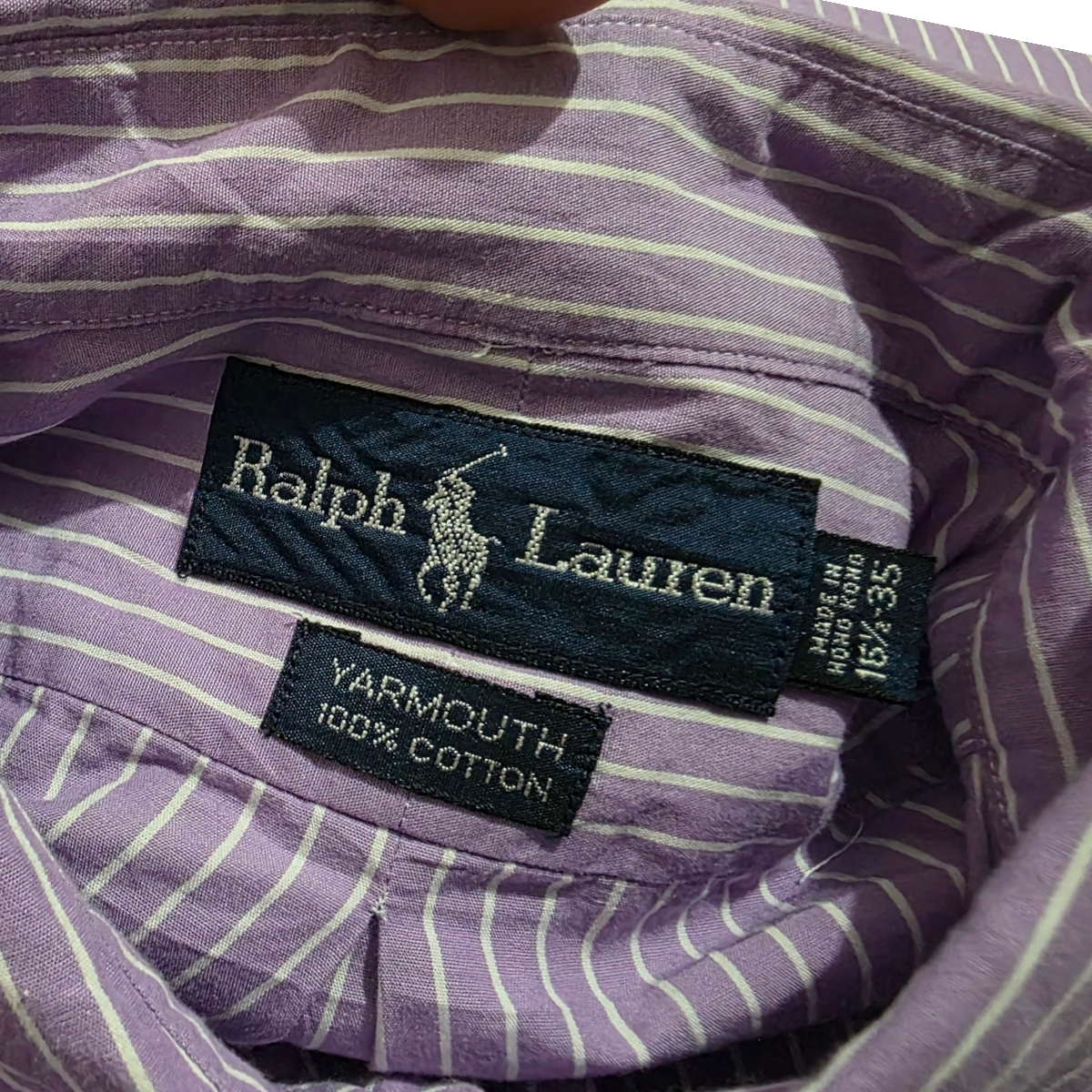 Camisa Ralph Lauren Grande L 16 1/2 Lineas Lila