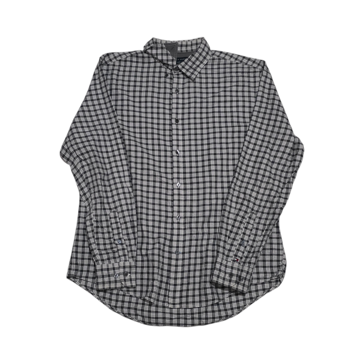 Camisa Tommy Hilfiger Grande L Cuadro Gris