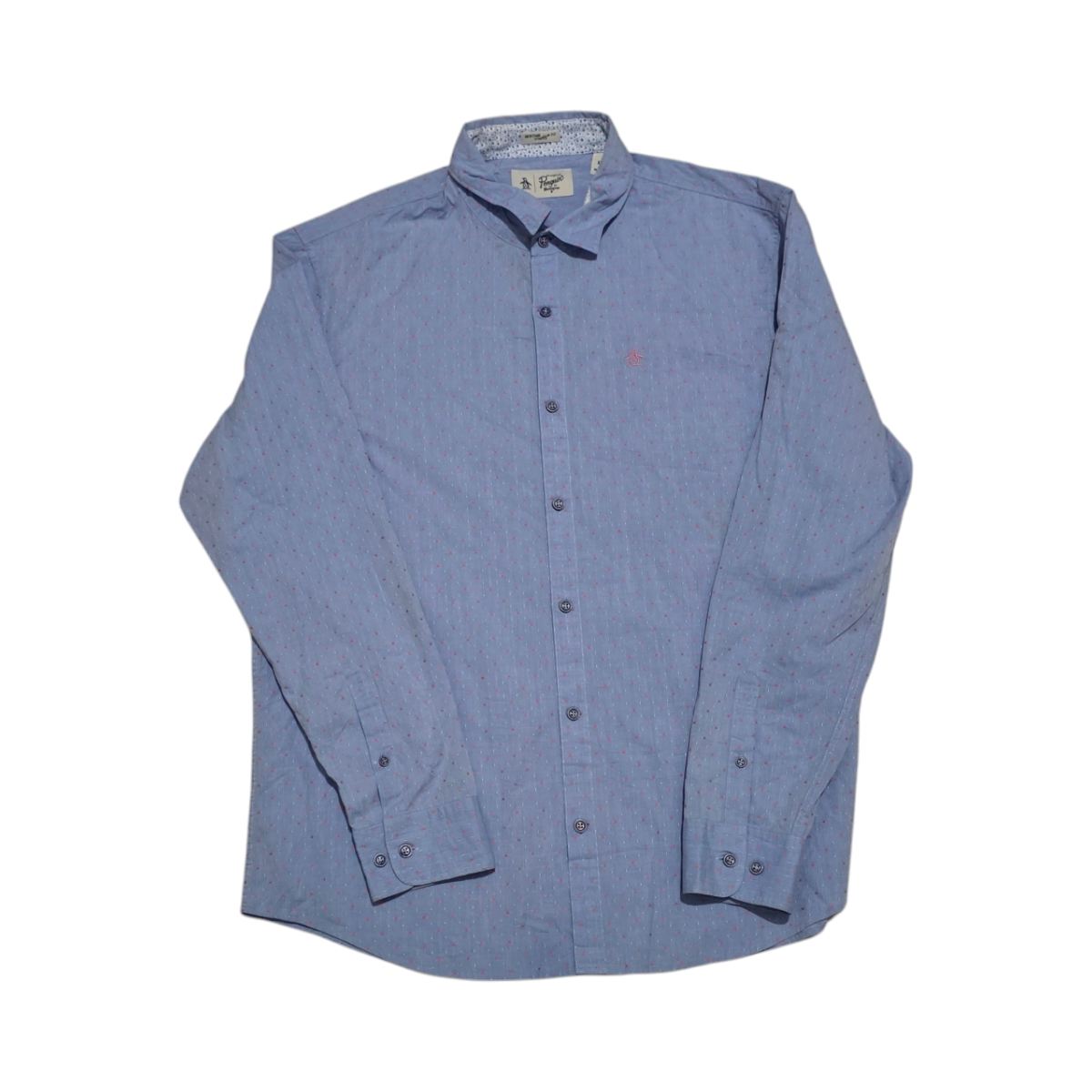 Camisa Slim Fit Penguin Xgrande Xl Azul Claro