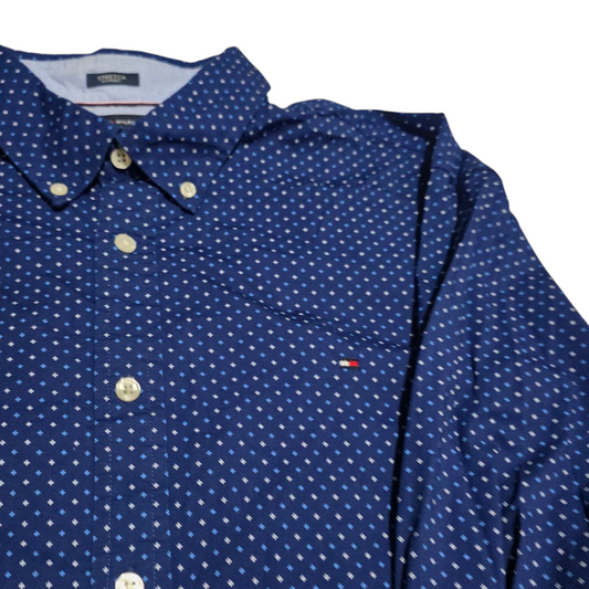 Camisa Tommy Hilfiger Xgrande Xl Azul Figuras