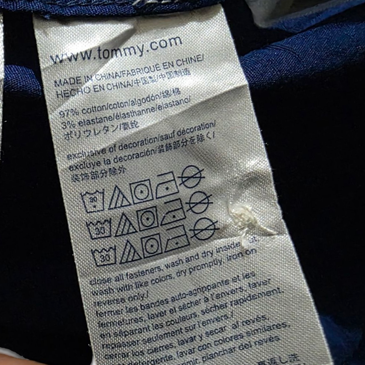 Camisa Tommy Hilfiger Xgrande Xl Azul Figuras