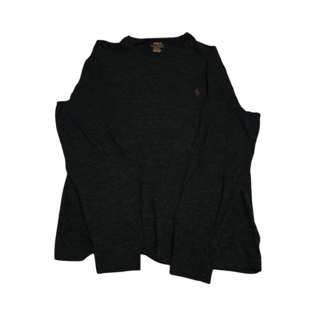 Playera Manga Larga Ralph Lauren Grande L Gris oscuro