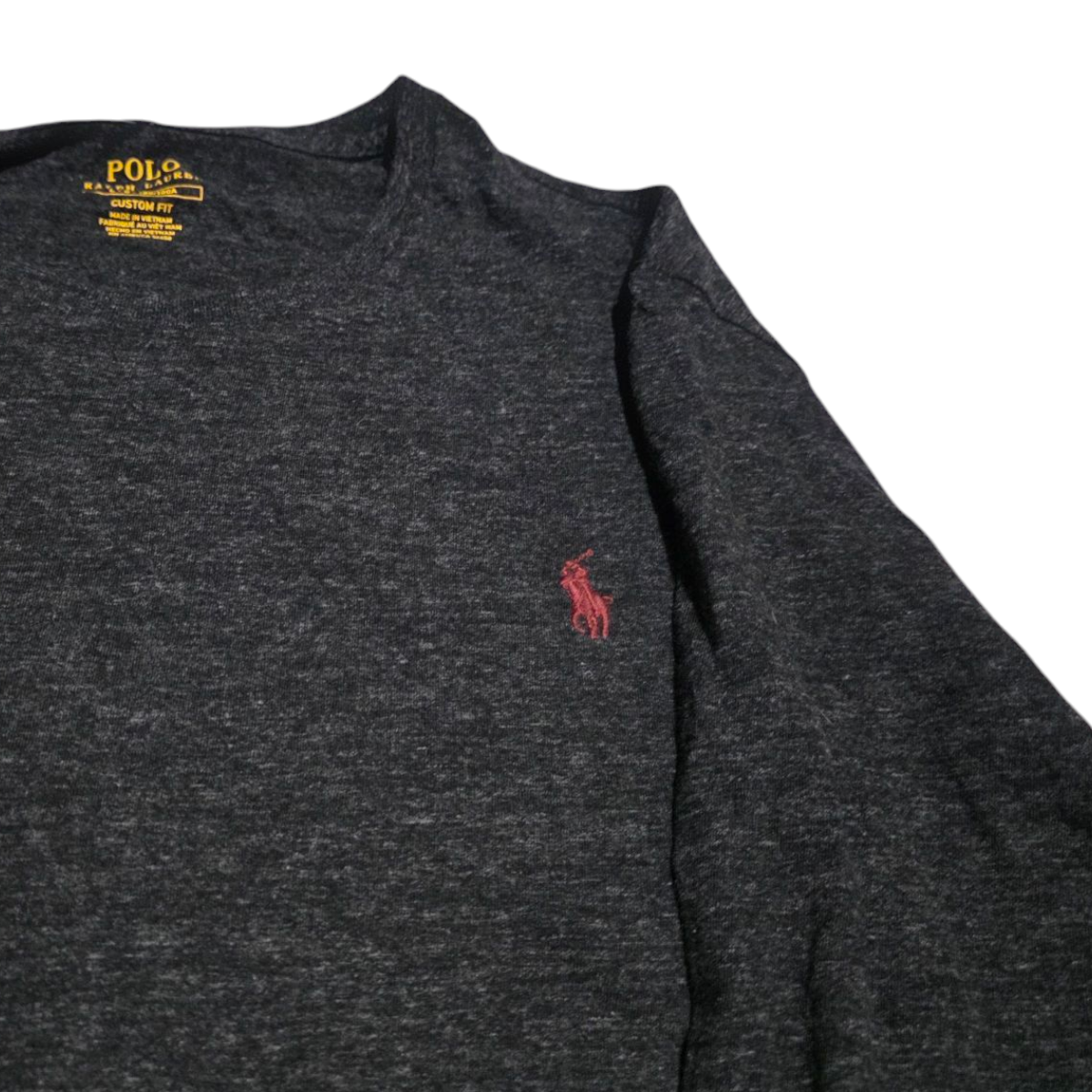 Playera Manga Larga Ralph Lauren Grande L Gris oscuro