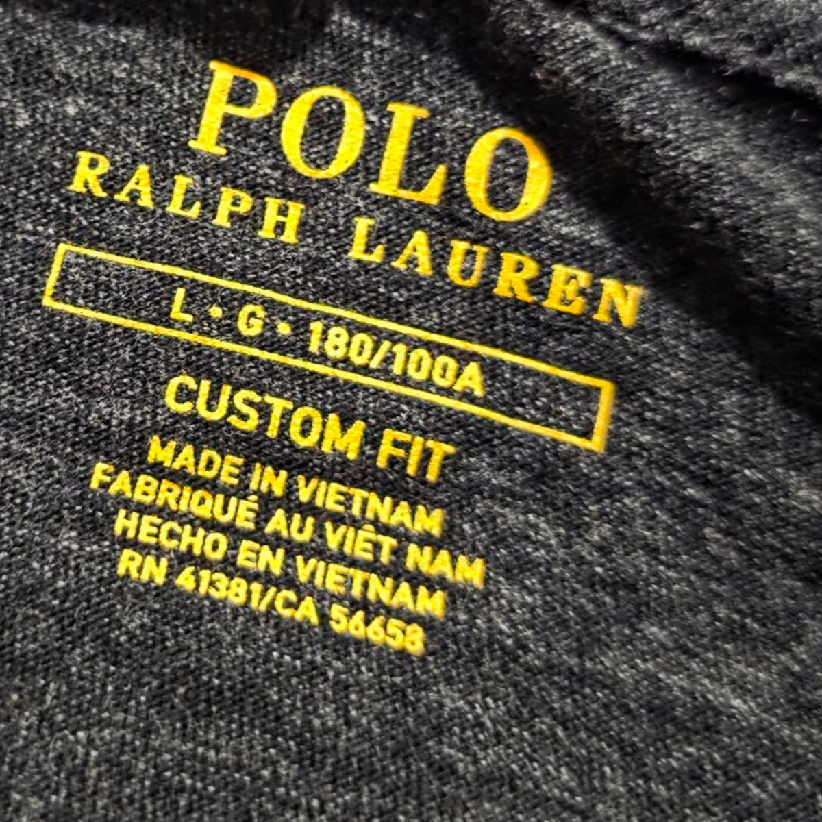 Playera Manga Larga Ralph Lauren Grande L Gris oscuro