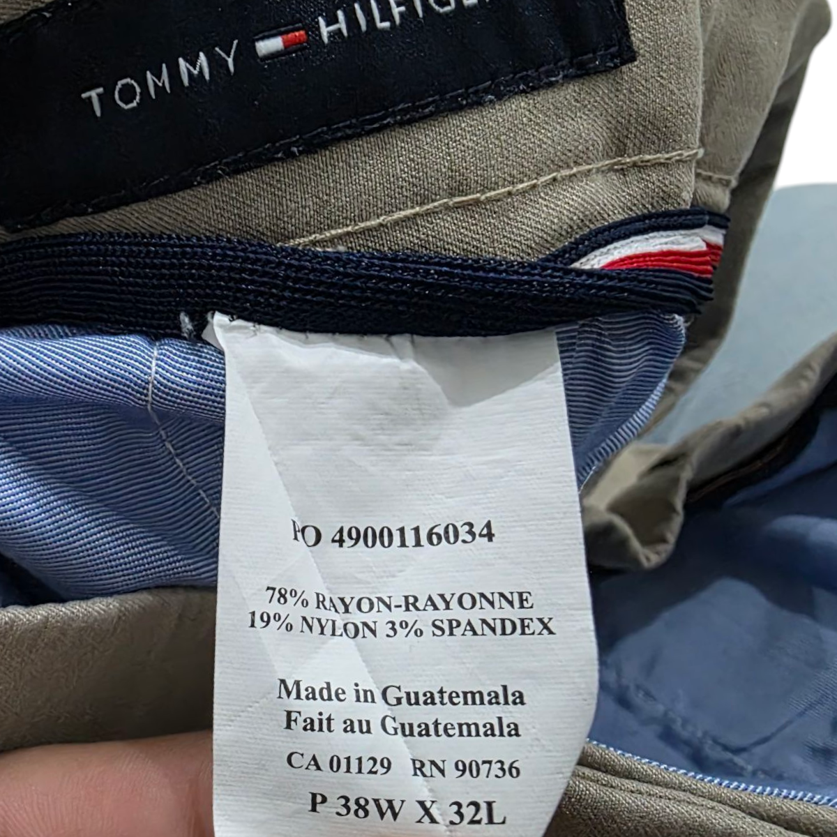 Pantalon Vestir Tommy Hilfiger 38x32 Slimfit Cafe