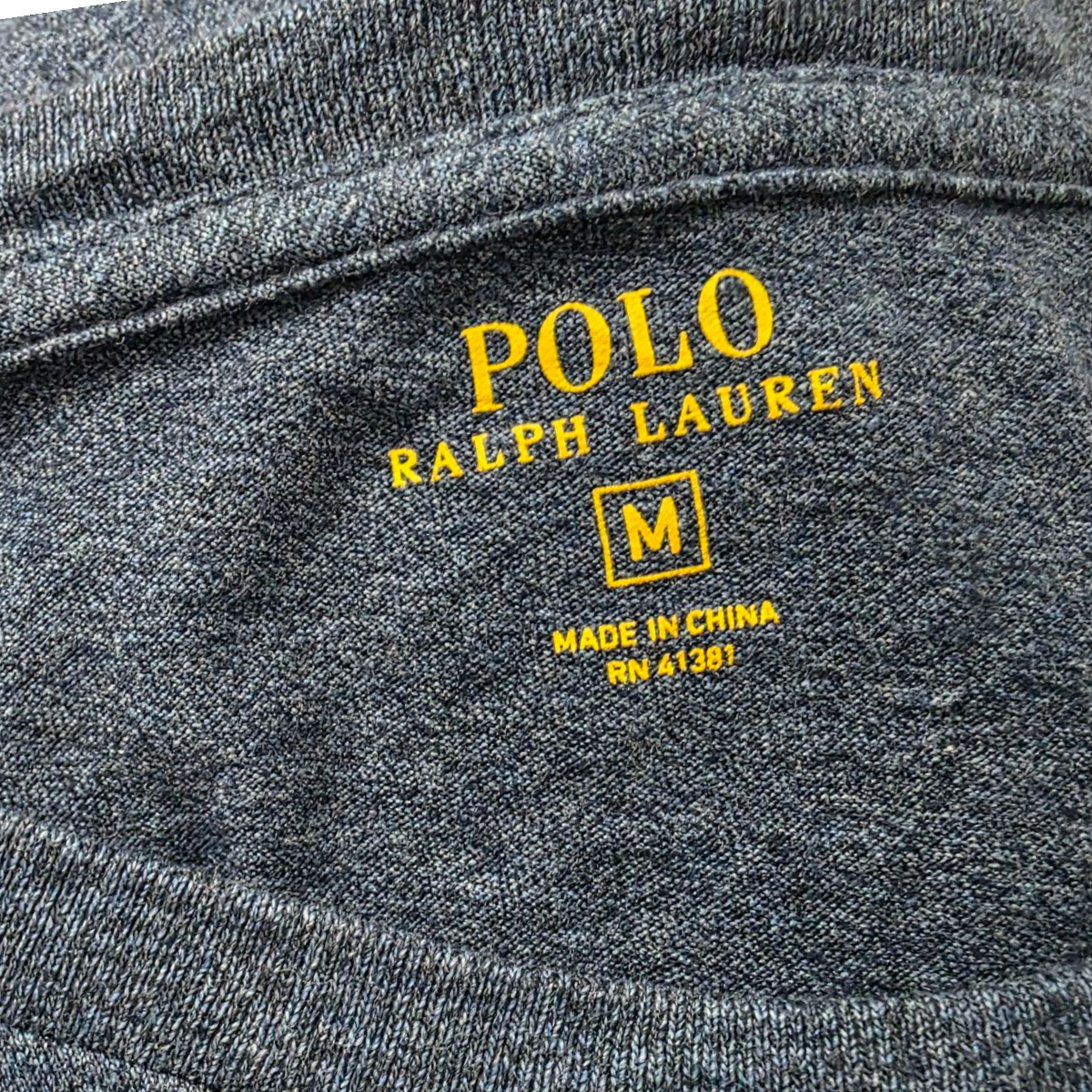 Playera Ralph Lauren Mediana M Azul Manga Larga Pony Rojo
