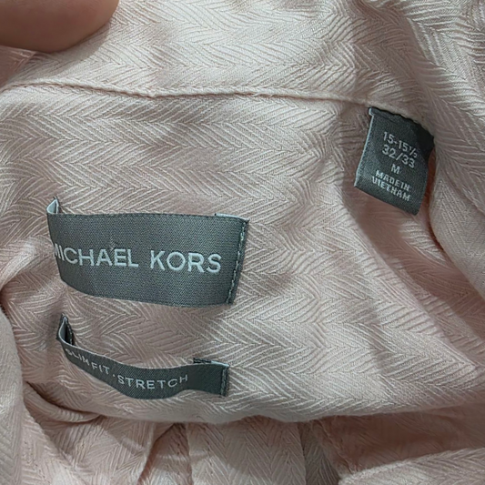 Camisa Michael Kors Mediana M 15-15 1/2 Rosa Claro