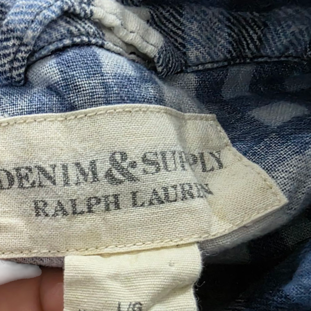 Camisa Denim Supply Ralph Lauren Grande L Cuadros Azul