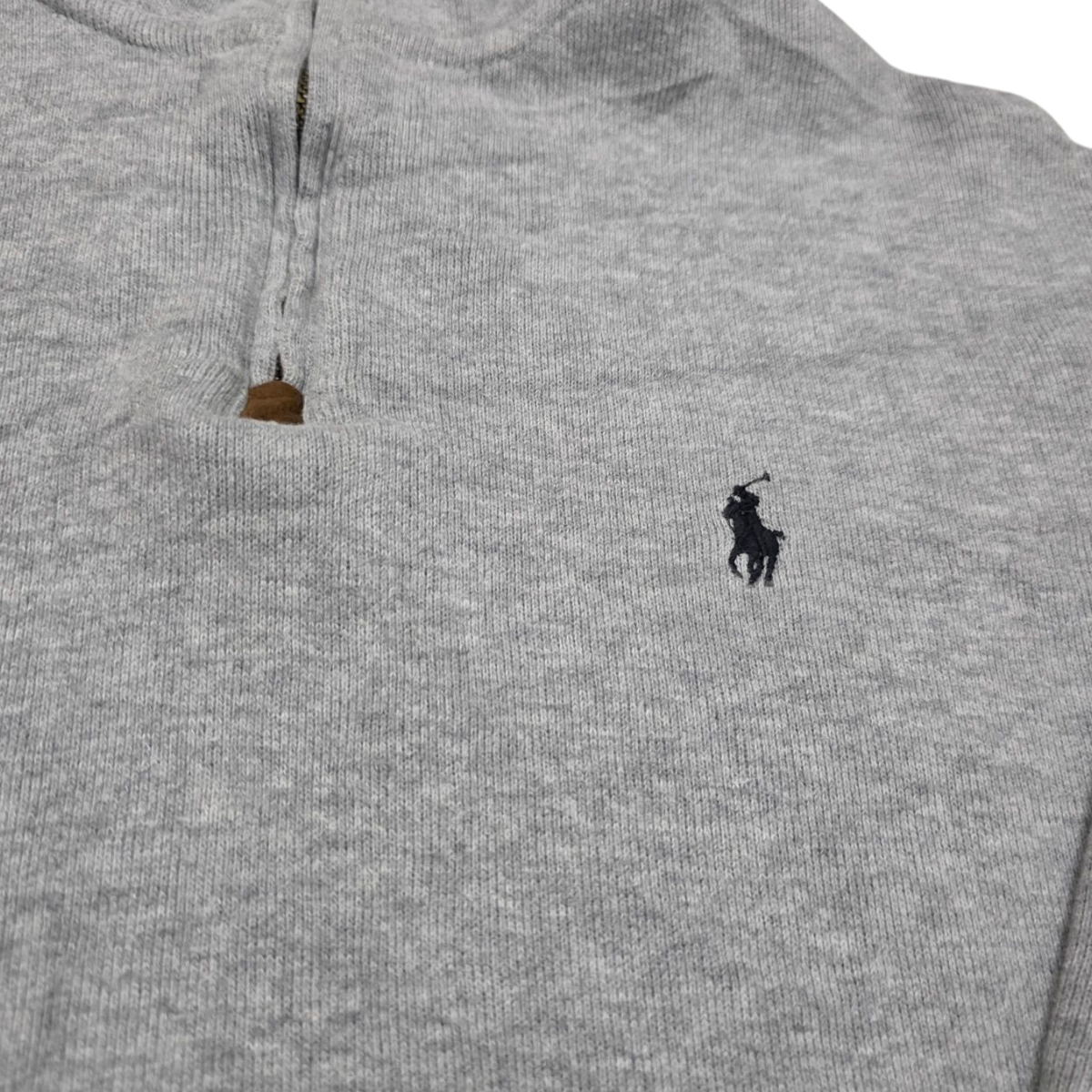Sueter Medio Cierre Ralph Lauren Grande L Gris