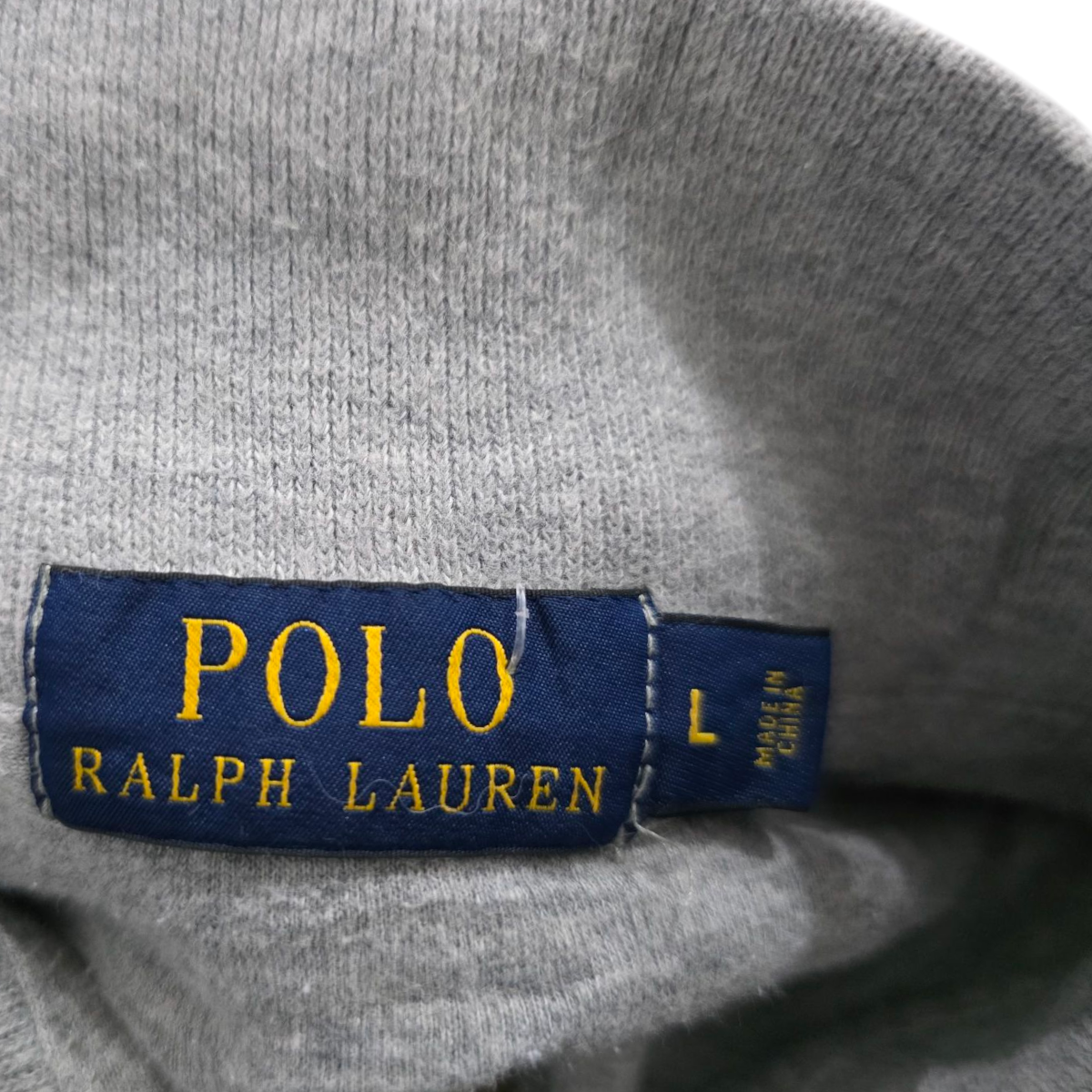 Sueter Medio Cierre Ralph Lauren Grande L Gris