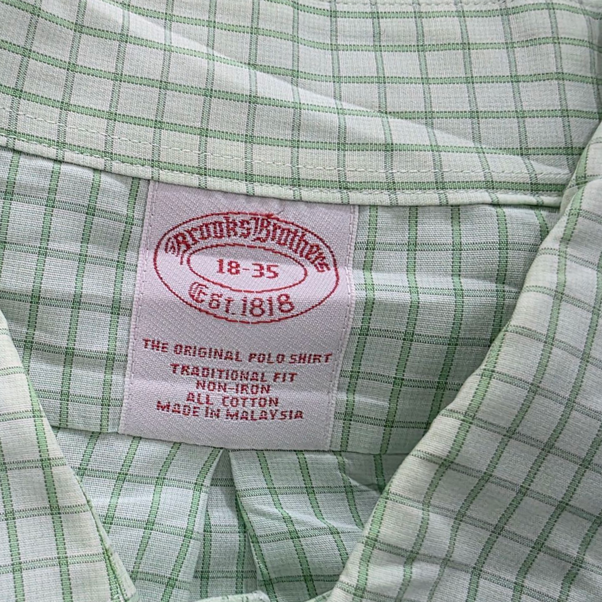 Camisa Brooks Brothers Xxl 18 Verde Cuadros