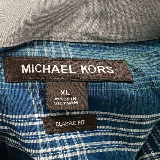 Camisa Michael Kors Xgrande Xl Cuadros Azul