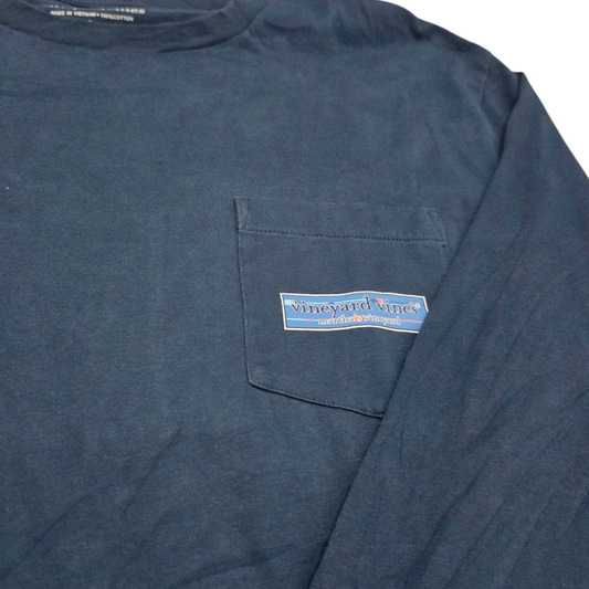 Playera Manga Larga Vineyard Vines Grande L Azul