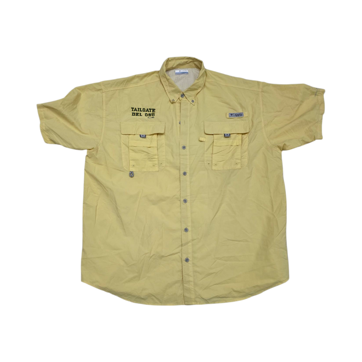 Camisa Manga Corta Columbia Xgrande Xl Amarillo