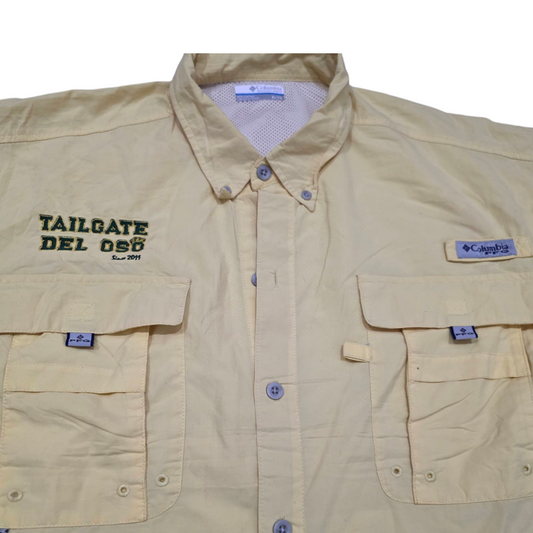 Camisa Manga Corta Columbia Xgrande Xl Amarillo