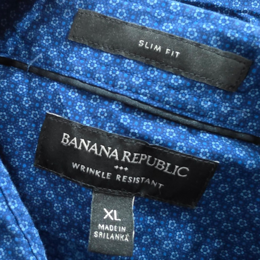 Camisa Slimfit Banana Republic Xgrande Xl Azul