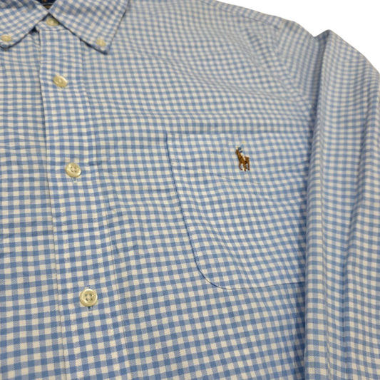 Camisa Classic Fit Ralph Lauren Xxl Cuadros Azul