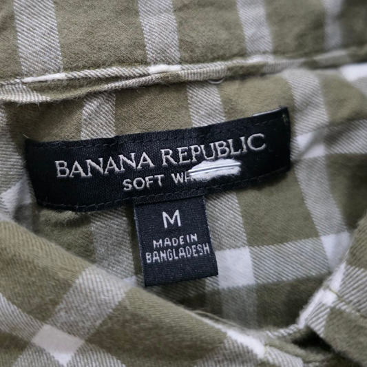 Camisa Banana Republic Mediana M Cuadros Verde