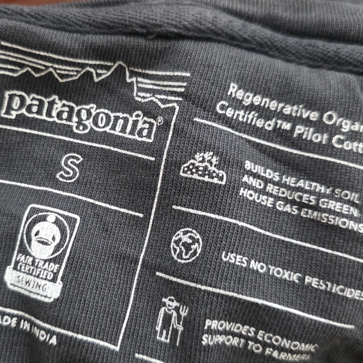 Sudadera Con Gorro Patagonia Chico S Gris Deslavado