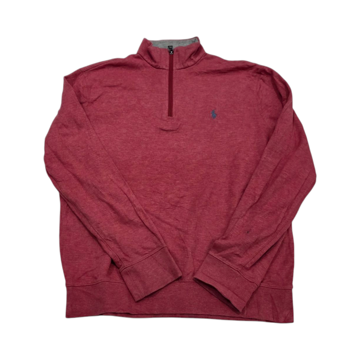 Sudadera Medio Cierre Ralph Lauren Chico S Coral Pony Azul