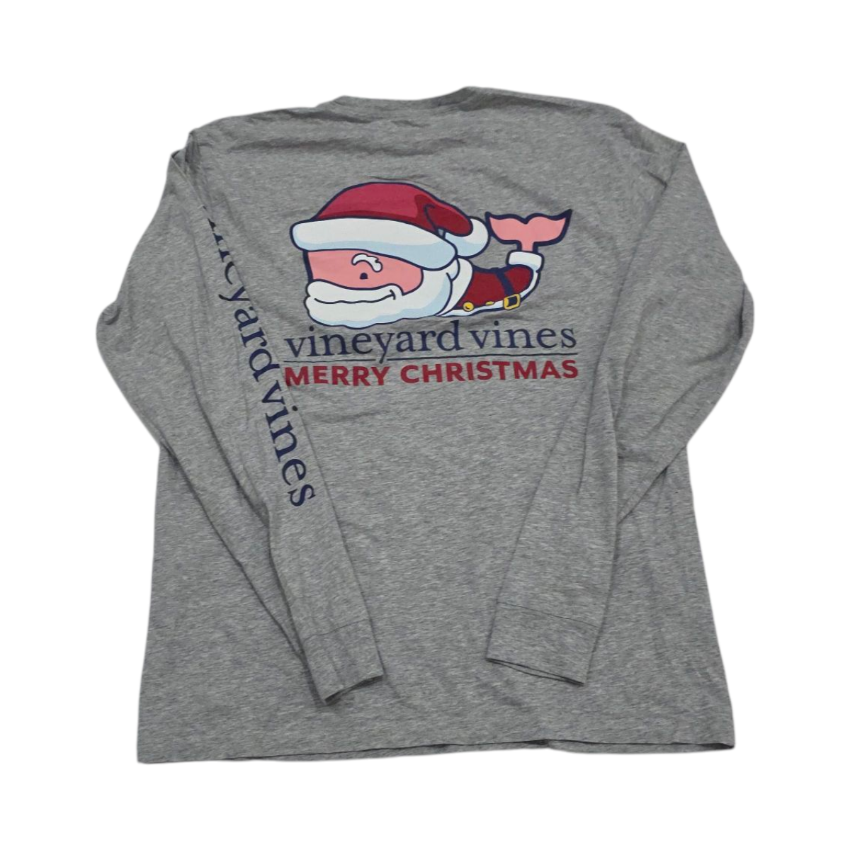 Playera Navidad Manga Larga Vineyard Vines Chico S Gris