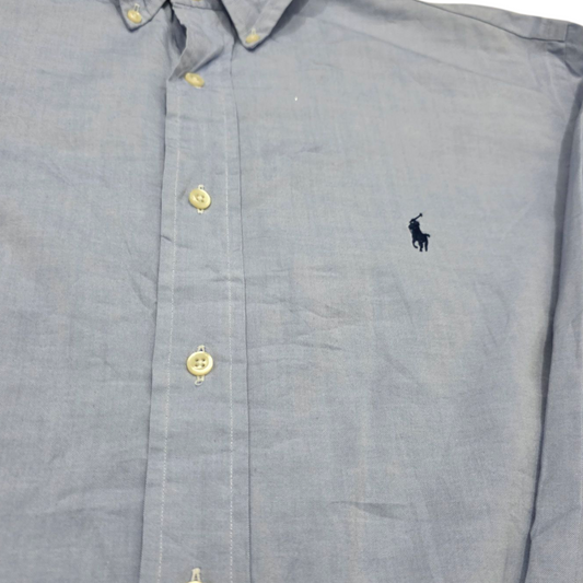 Camisa Ralph Lauren Xgrande Xl 17 34-35 Yarmouth Azul