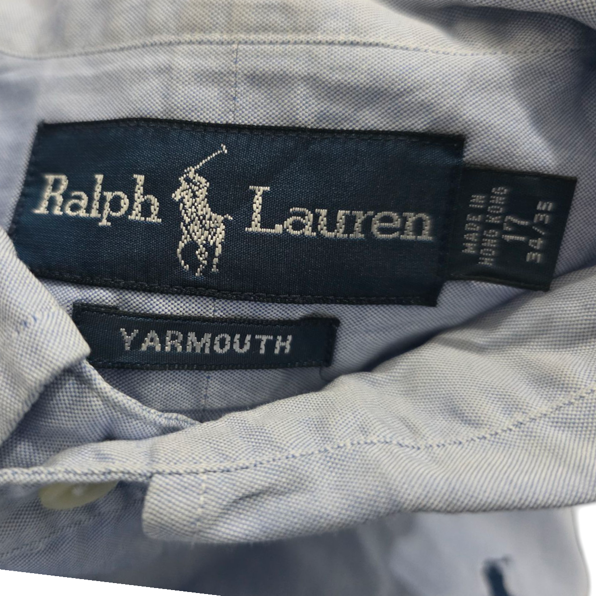 Camisa Ralph Lauren Xgrande Xl 17 34-35 Yarmouth Azul