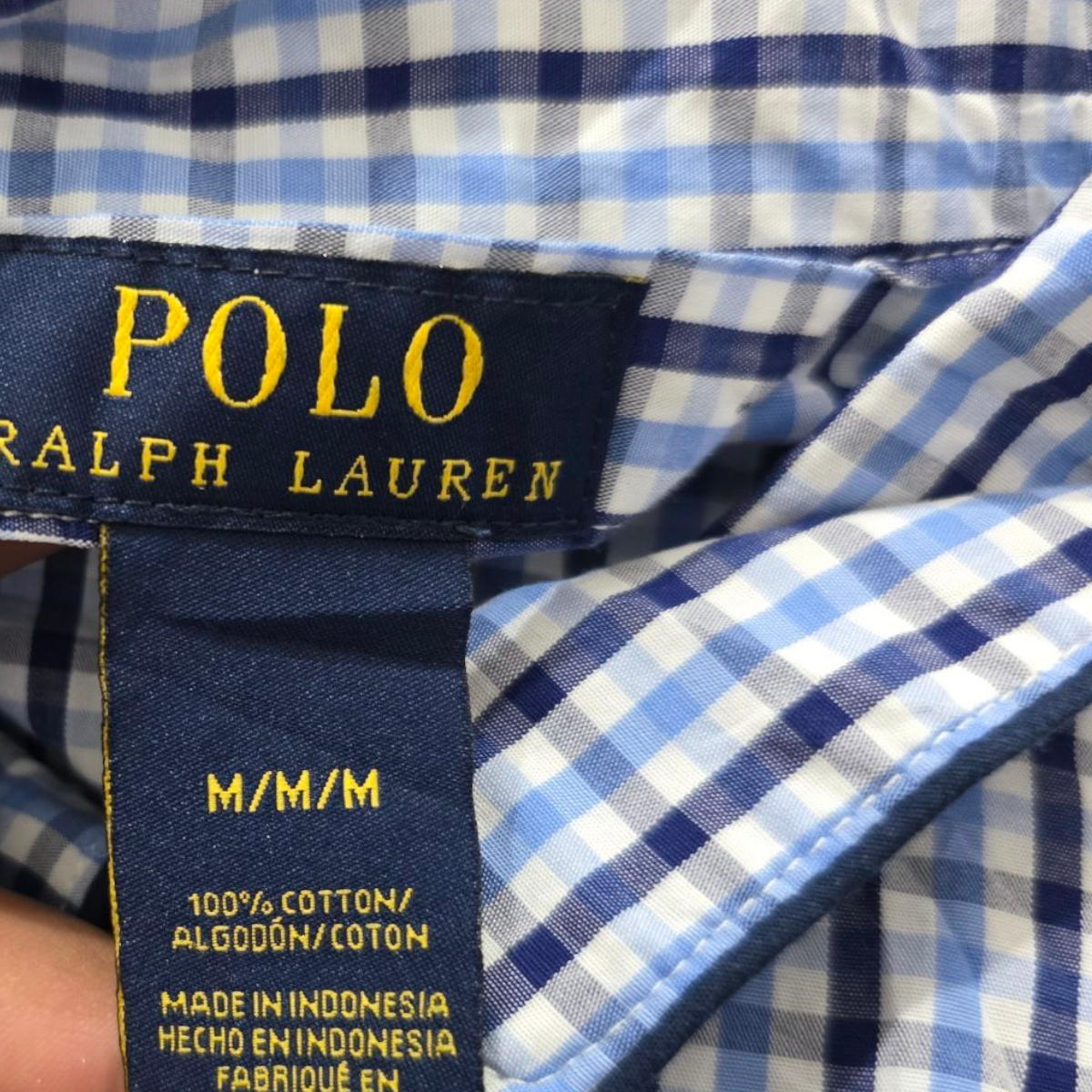 Camisa De Pijama Ralph Lauren Mediana M Cuadros Azules