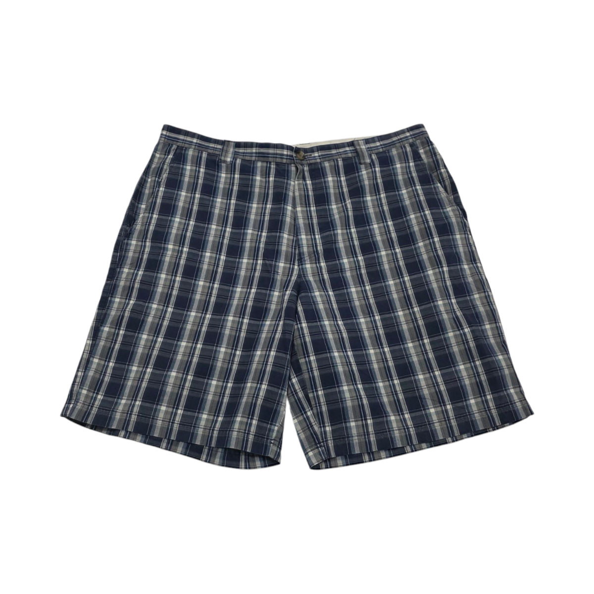 Bermuda Columbia Talla 40 Cuadro Gris Y Azul