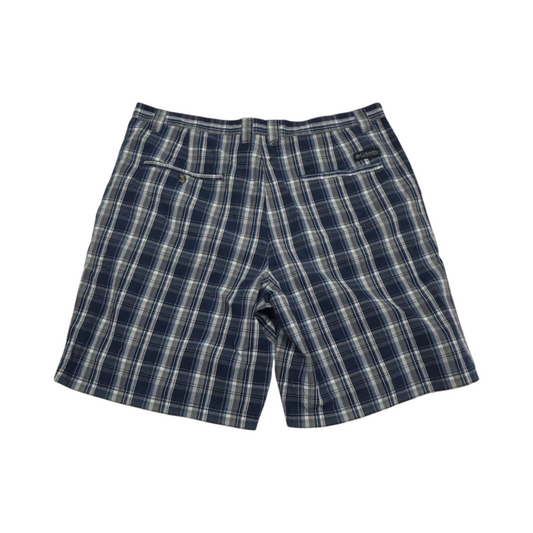 Bermuda Columbia Talla 40 Cuadro Gris Y Azul