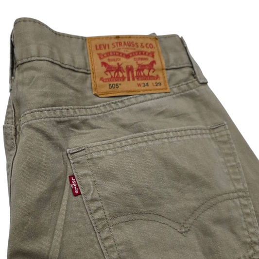 Pantalon Recto Levis 505 34x29 Cafe Claro