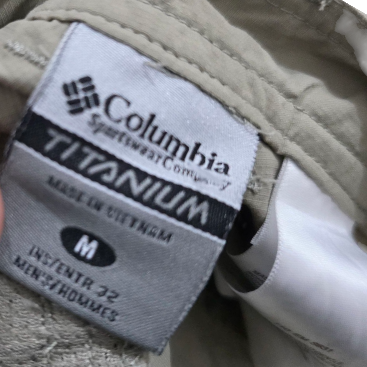 Pantalon Convertible Columbia Mediana M Beige Oscuro