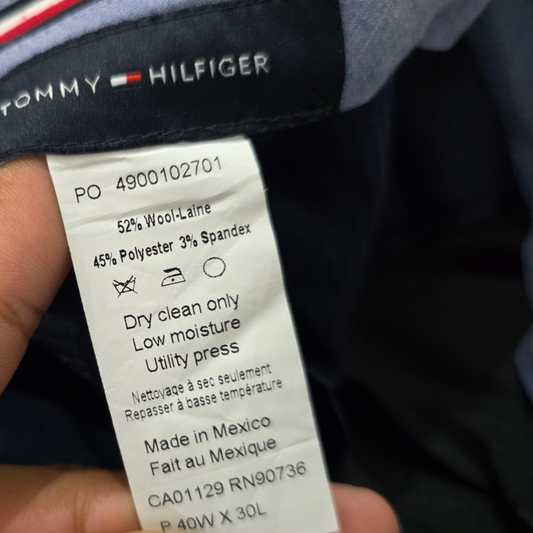 Pantalon Tommy Hilfiger 40x30 Cuadro Gris