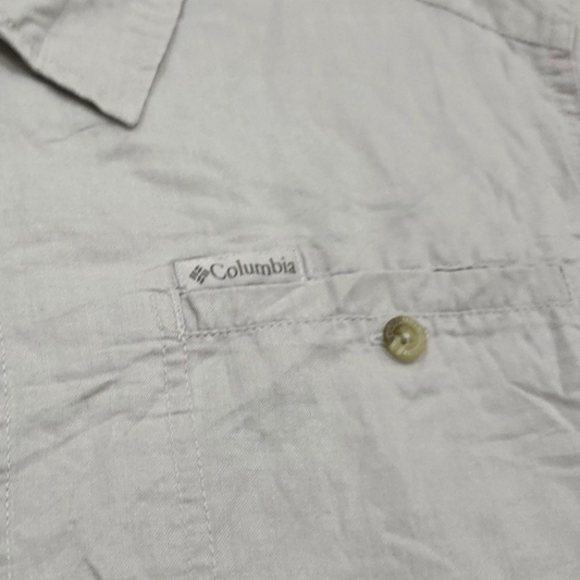 Camisa Manga Corta Columbia Mediana M Caqui