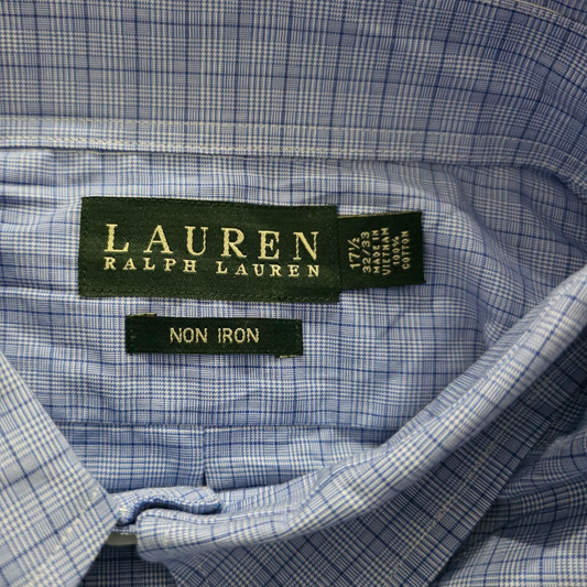 Camisa Ralph Lauren Xgrande 17 1/2 32-33 Cuadro Azul
