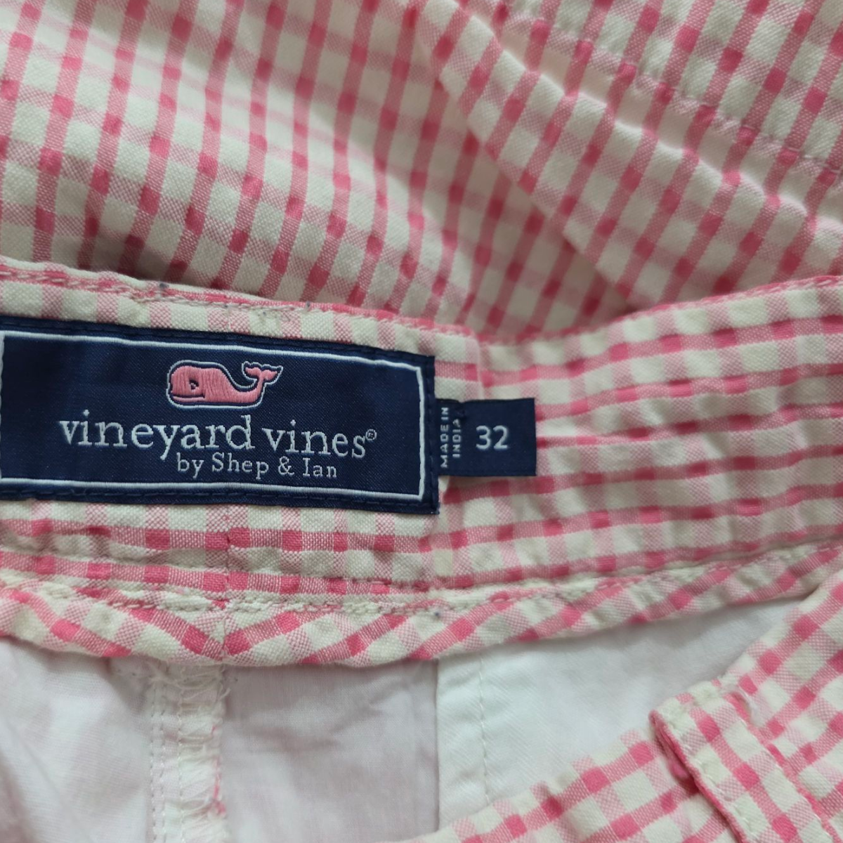 Bermuda Vineyard Vines Talla 32 Rosa Cuadro