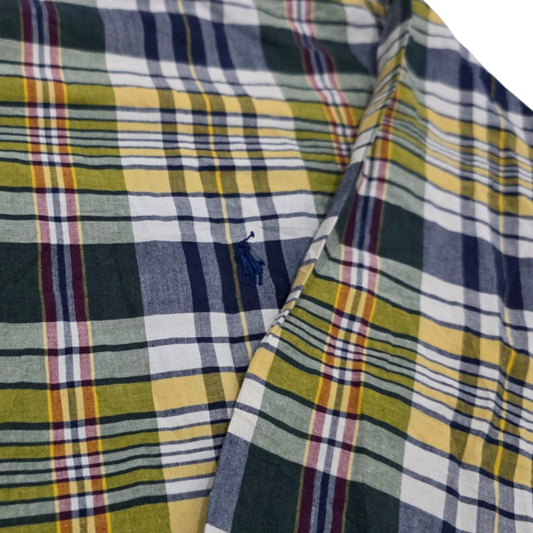Camisa Ralph Lauren 2xl Tall Classic Fit Cuadro Amarillo
