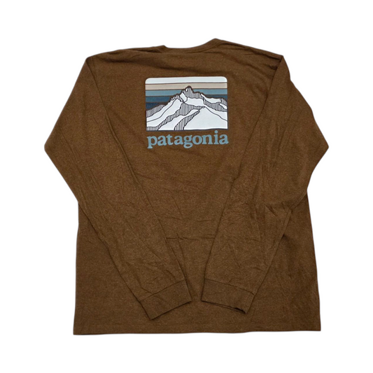 Playera Manga Larga Patagonia Grande L Cafe Regular Fit