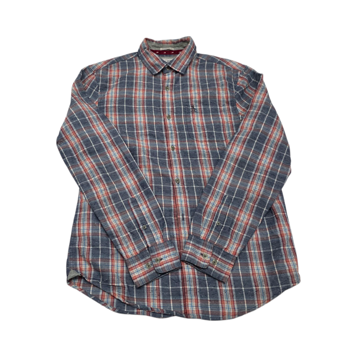 Camisa Penguin Mediana M Cuadro Azul