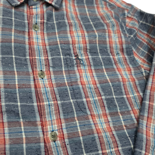 Camisa Penguin Mediana M Cuadro Azul