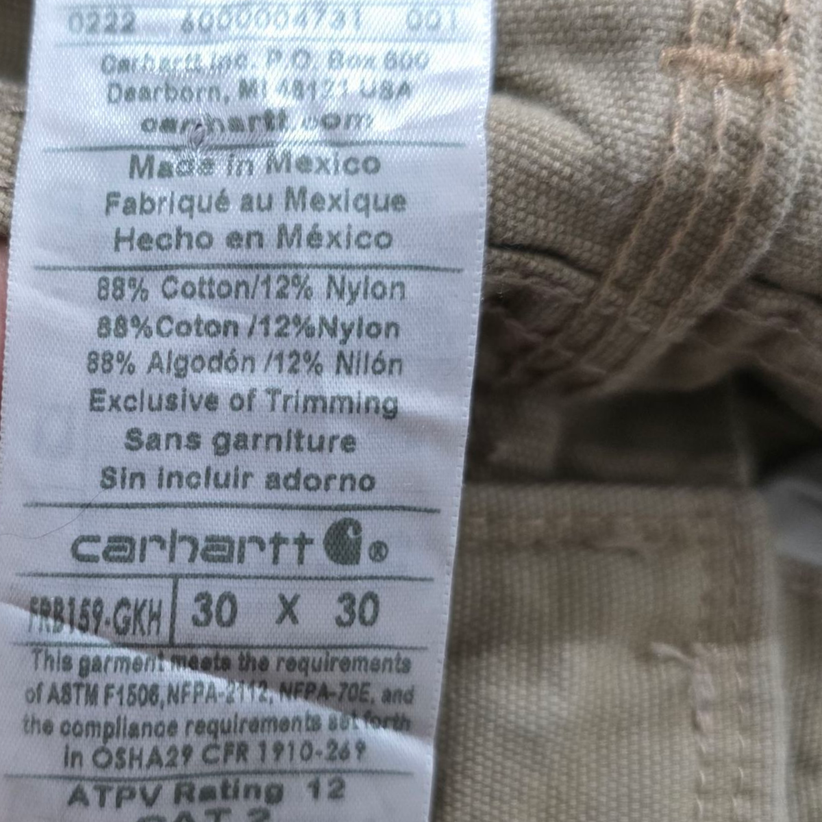 Pantalon Carhartt 30x30 Cafe Claro