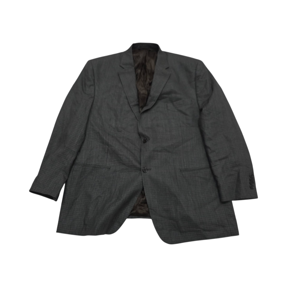 Saco Ralph Lauren 44r Cuadro Gris Y Azul