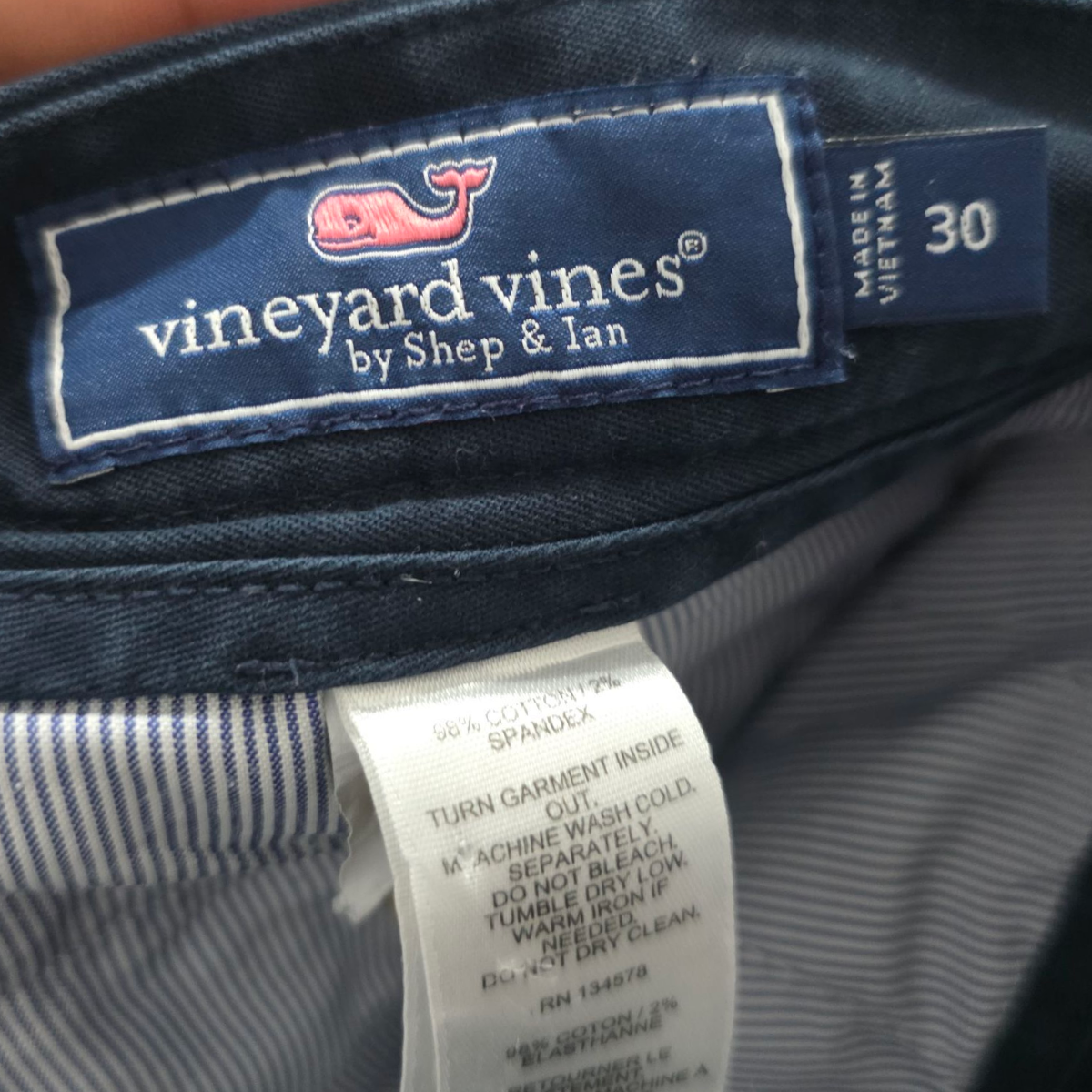 Bermuda Vineyard Vines Talla 30 Azul Deslavado