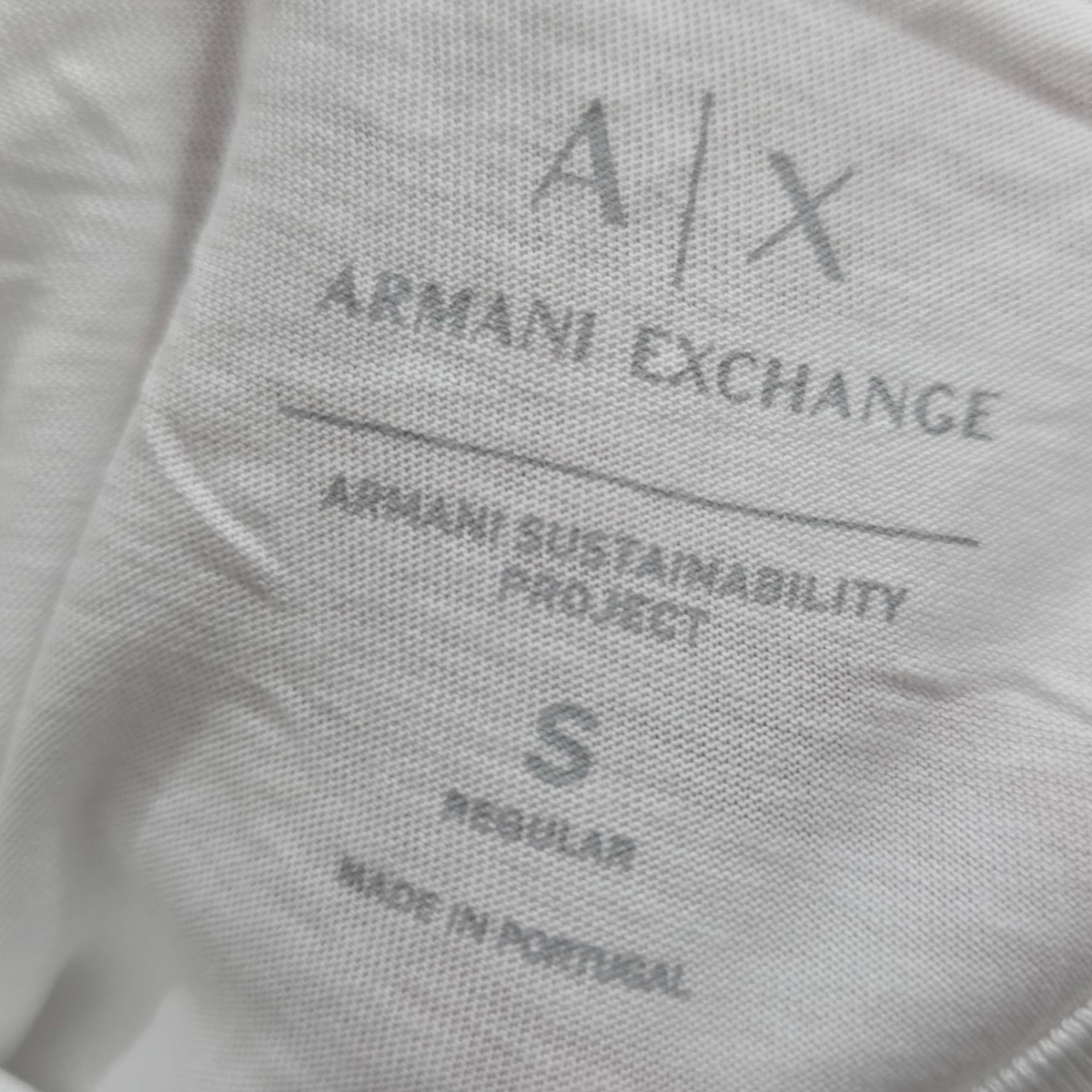 Playera Manga Larga Armani Exchange Chico S Blanca