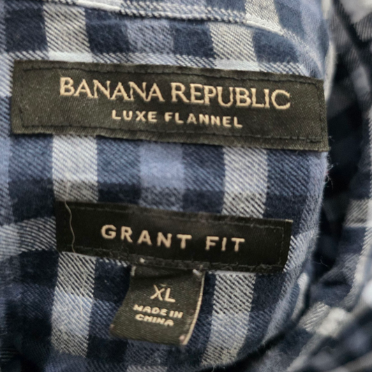Camisa Banana Republic Xgrande Grant Fit Cuadro Azul